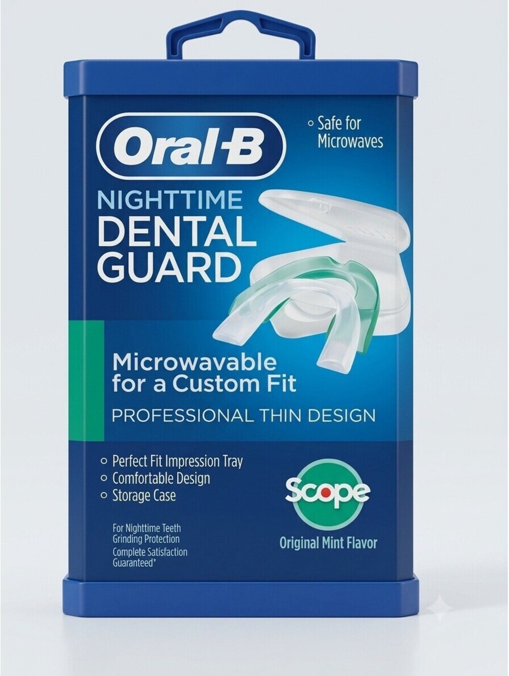 Oral-B Scope Nighttime Dental Guard Microwavable Custom Fit Teeth Grinding NIB